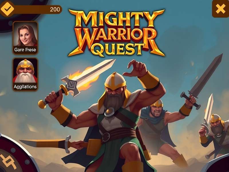 Mighty Warrior Quest character selection screen