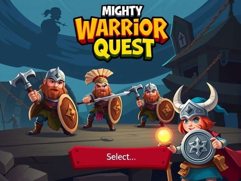 Mighty Warrior Quest gameplay screenshot showing warrior combat
